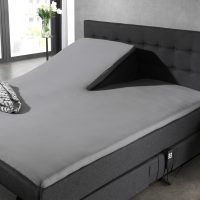 Splittopper Katoen Hoeslaken Grijs 180 x 200