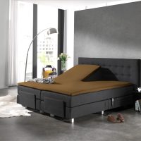 Splittopper Katoen Hoeslaken Taupe 160 x 210