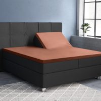 Splittopper Satijn Hoeslaken Bruin 160 x 200