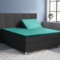 Splittopper Satijn Hoeslaken Donker Groen 160 x 200