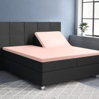 Splittopper Satijn Hoeslaken Roze 180 x 220