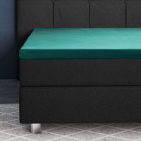 Topper Satijn Hoeslaken Donker Groen 90 x 200