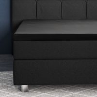 Topper Satijn Hoeslaken Zwart 140 x 200