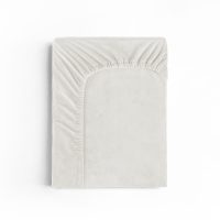 Velvet Hoeslaken Creme 140 x 200